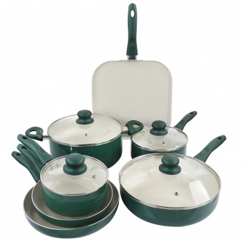 Omega Ceramic Nonstick 11-Piece Cookware Set